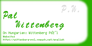 pal wittenberg business card